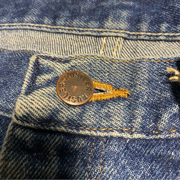 Vintage Workwear Rustler Jeans Authentic Faded Straight Leg Men’s 32 x 32 Worn - Picture 10 of 11
